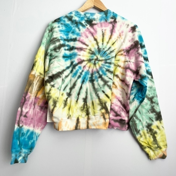 new Electric & Rose Rainbow Tie Dye Love Rays Ronan Raglan Sweatshirt US M - Picture 3 of 9